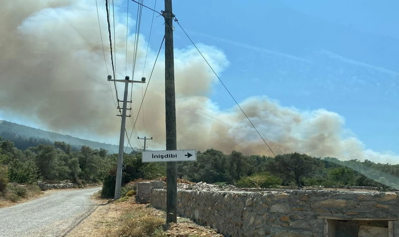 Bodrum’daki orman yangınına havadan ve karadan müdahale devam ediyor