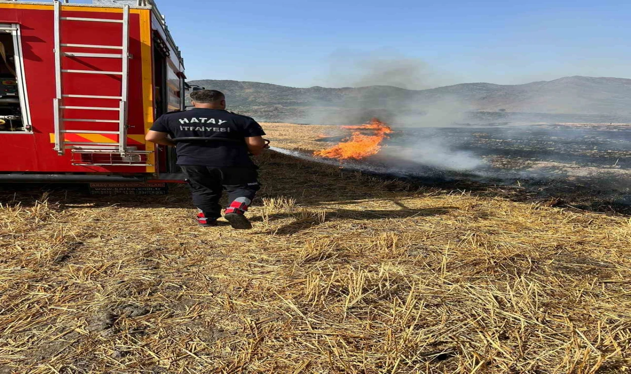 Hassa’da çıkan anız yangını söndürüldü