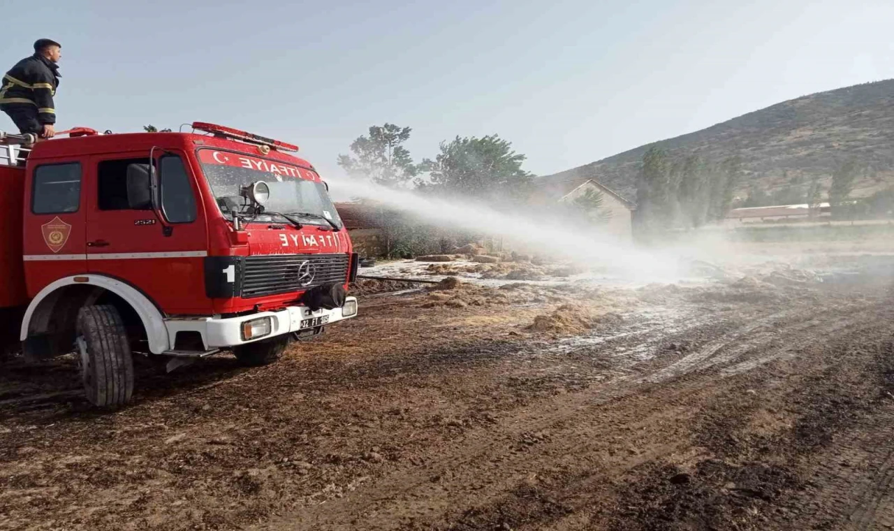 Isparta’da çıkan yangında 80 dönüm tarım arazisi küle döndü