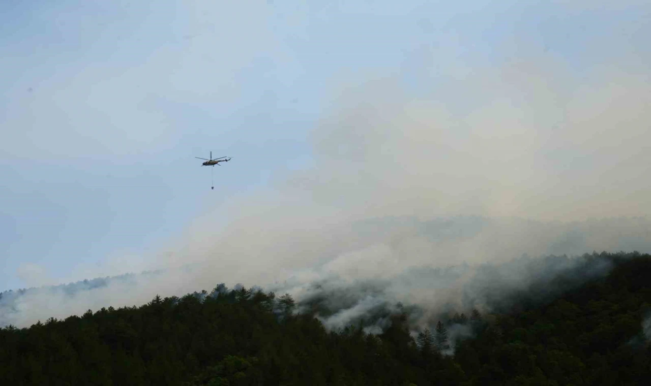 Kastamonu’daki orman yangına 18 saattir müdahale devam ediyor