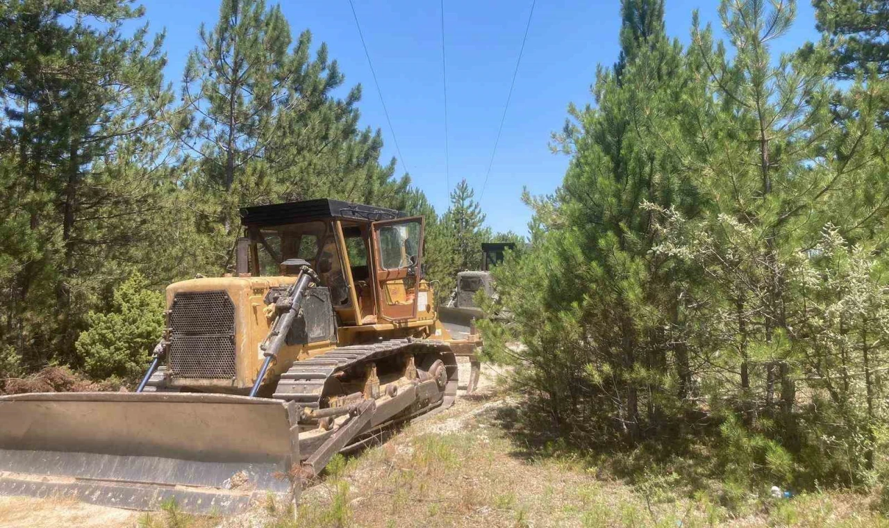 Kütahya’da ormanlardaki enerji nakil hatlarının altları temizleniyor