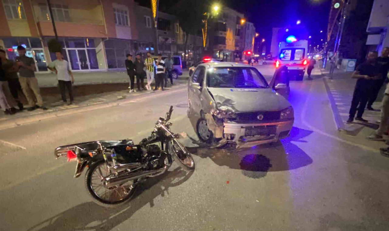 Konya’da otomobil ile motosiklet çarpıştı: 2 yaralı