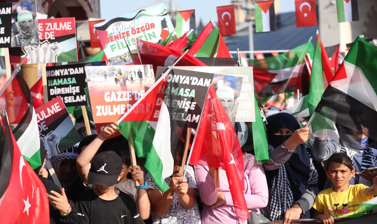 Konya'lılar Gazze mitinginde kenetlendi