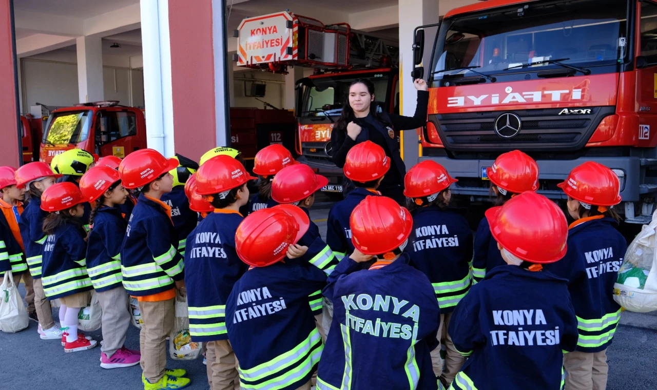 Konya İtfaiyesi’nden yangın ve afet bilinci