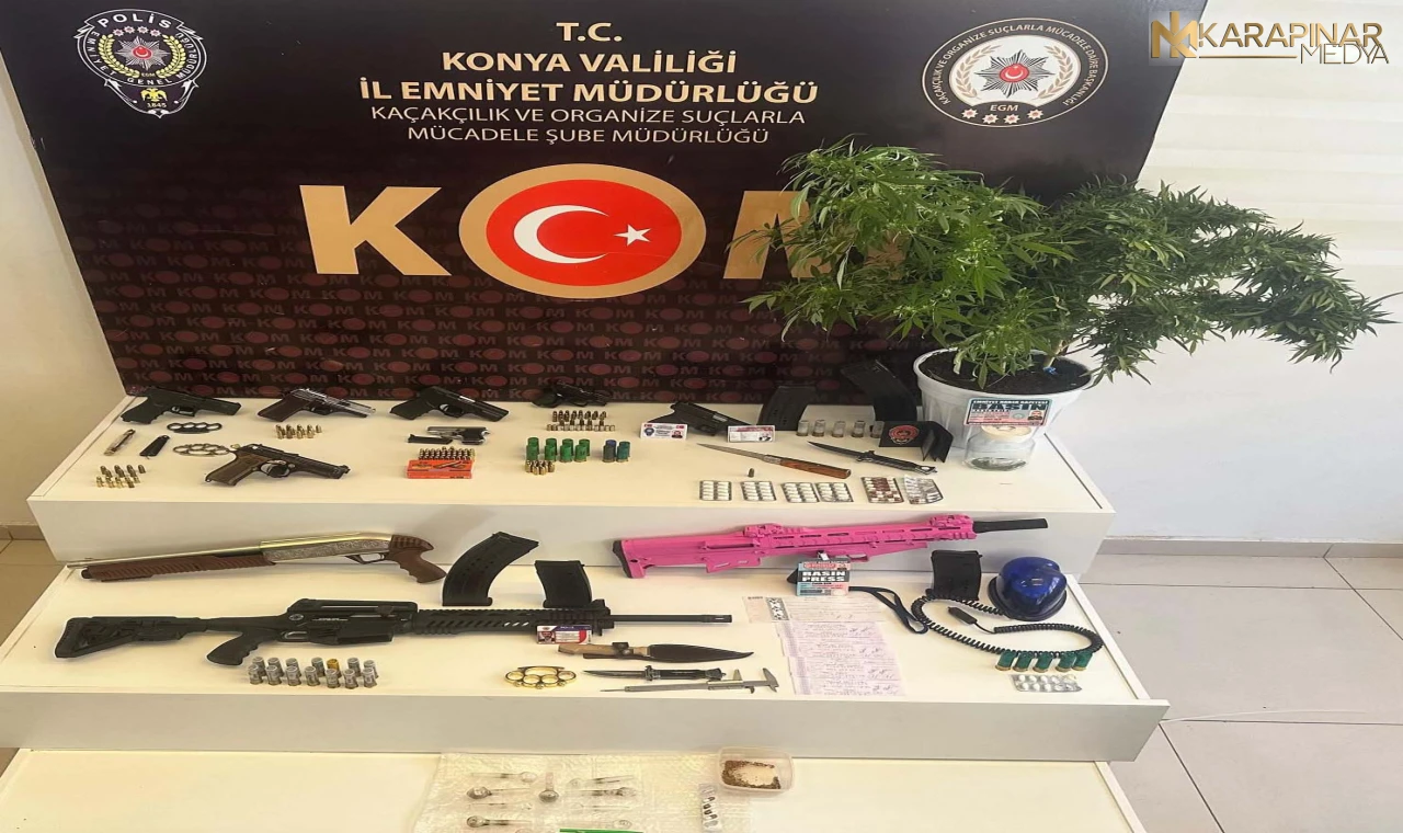 Konya'da 2 farklı suç örgütüne operasyon düzenlendi, 26 kişi gözaltına alındı