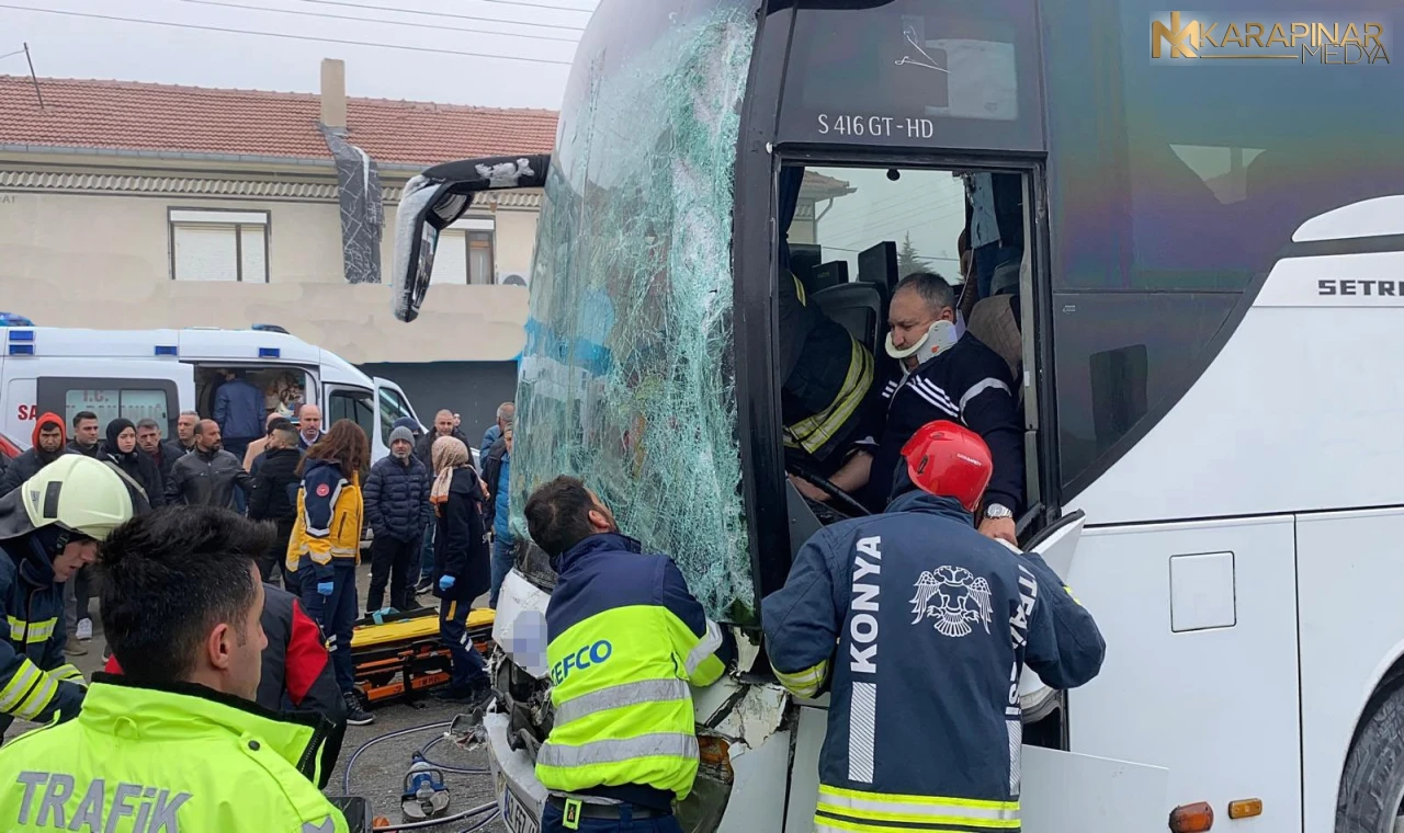 Konya'da 6 araçlı zincirleme kaza: 5 yaralı