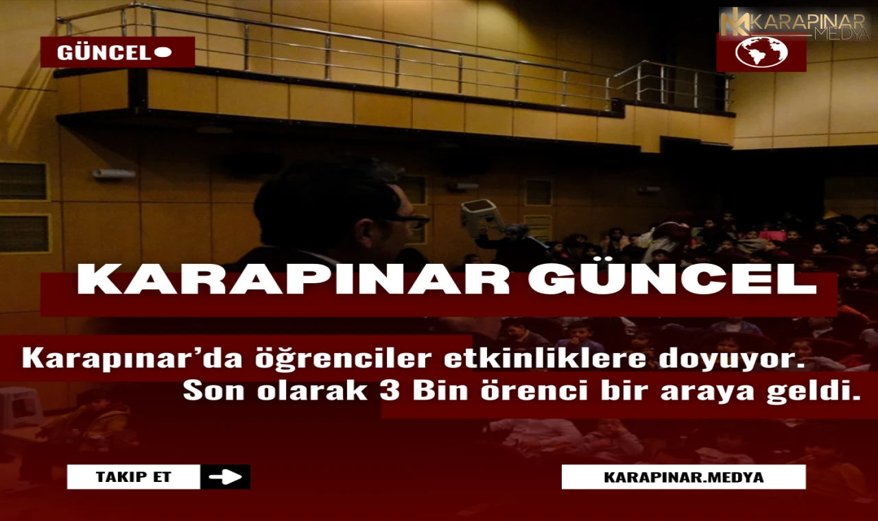 Karapınar sinama etkinliklerinde 3 Bin öğrenci bir araya geldi