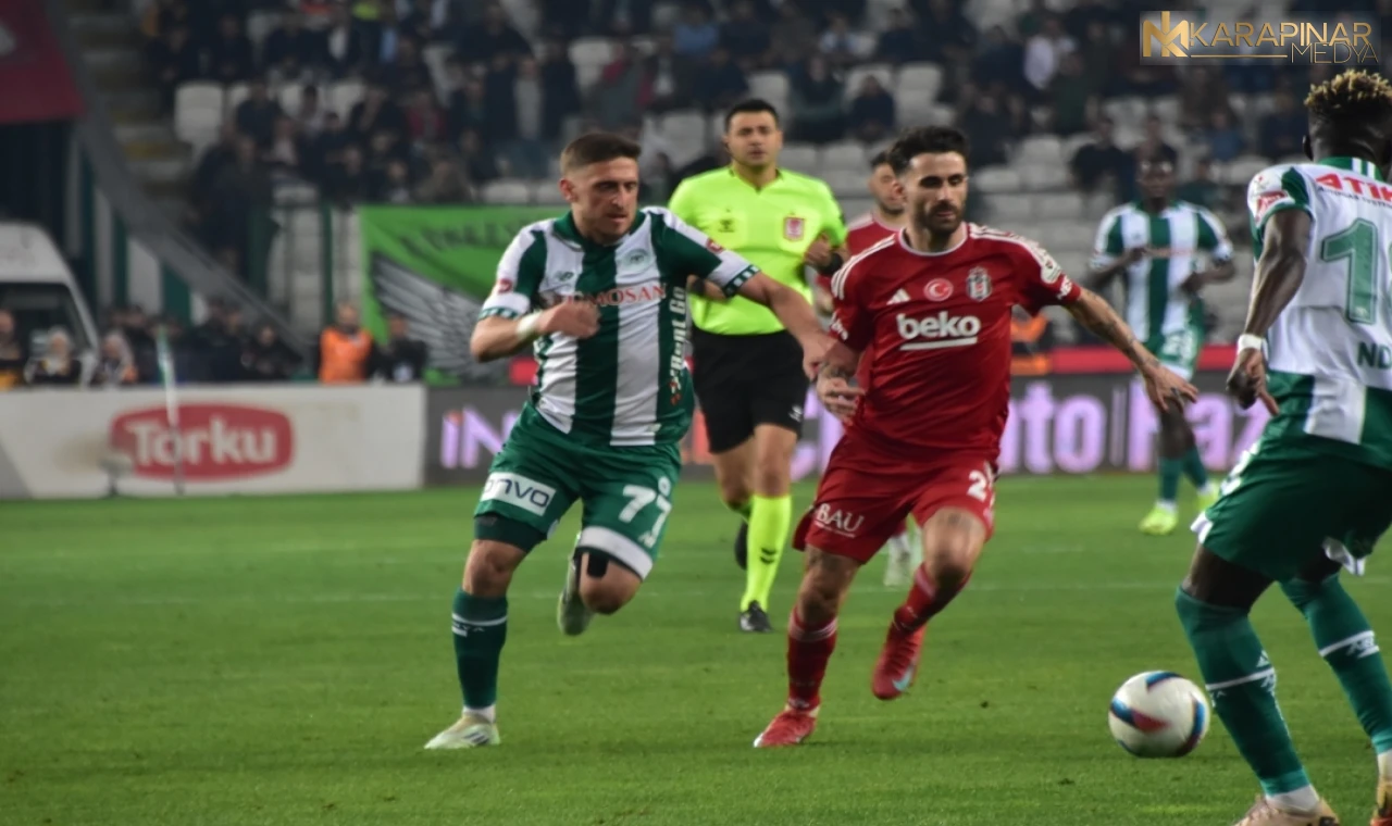 Konyaspor Beşiktaş'a karşı 9 kişine kalmasına rağmen kazanmayı bildi