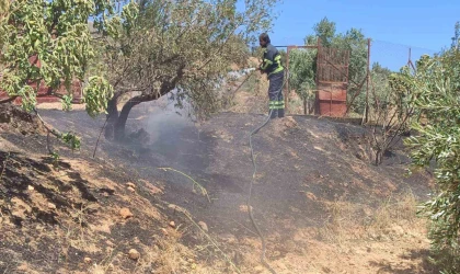 Belen’de çıkan bahçe yangınını itfaiye ekipleri söndürdü