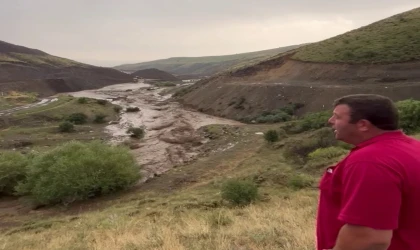 Erzurum’da yağış sonrası korkutan manzara