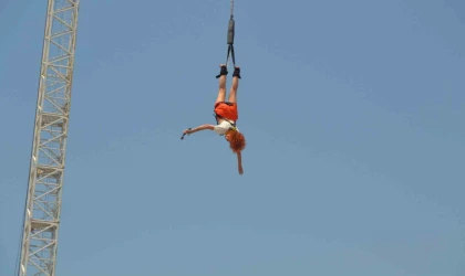 Fethiye’de ”bungee jumping” heyecanı