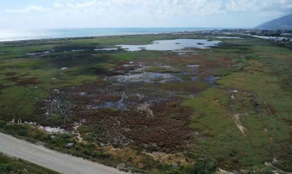 Göç yolunda bulunan doğa harikası kuş cennetinde kaçak hafriyat dökümüne zabıtalı önlem