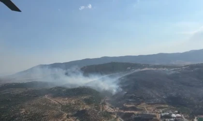 Gölmarmara’da makilik alanda yangın