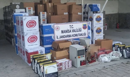 Kırkağaç’ta 2 milyon 137 bin 689 adet makaron ele geçirildi