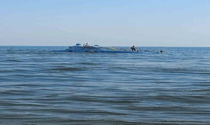 Mudanya’da arızalanan yat karaya oturdu