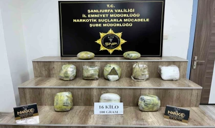 Siverek’te 16 kilo skunk ele geçirildi