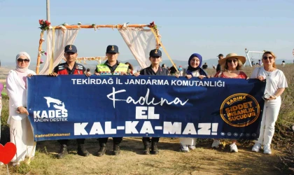 Tekirdağ İl Jandarma Komutanlığı ”Kadına El Kalkmaz” dedi