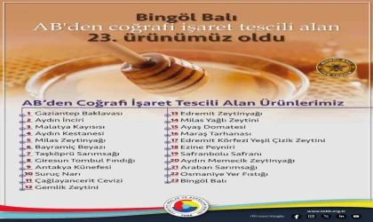 TOBB Başkanı Hisarcıklıoğlu: ”Bingöl balı, AB coğrafi işaretli ilk balımız oldu”