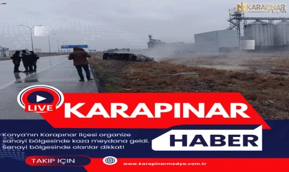 Karapınar'da trafik kazası; kimyasal madde taşıyan tır devrildi, sürücü hayatını kaybetti.