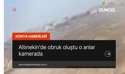 Altınekin'de obruk oluştu o anlar kamerada