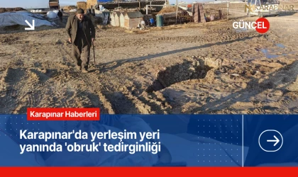 Karapınar'da yerleşim yeri yanında obruk tedirginliği