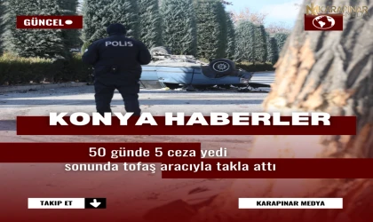 50 günde 5 ceza yedi sonunda tofaş aracıyla takla attı