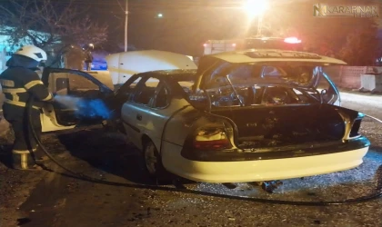 Karapınar'da otomobilde patlama ve yangın: 3 yaralı